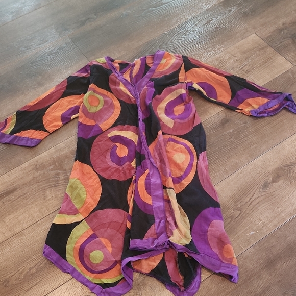 Colorful Abstract Patterned Kimono - Picture 3 of 5